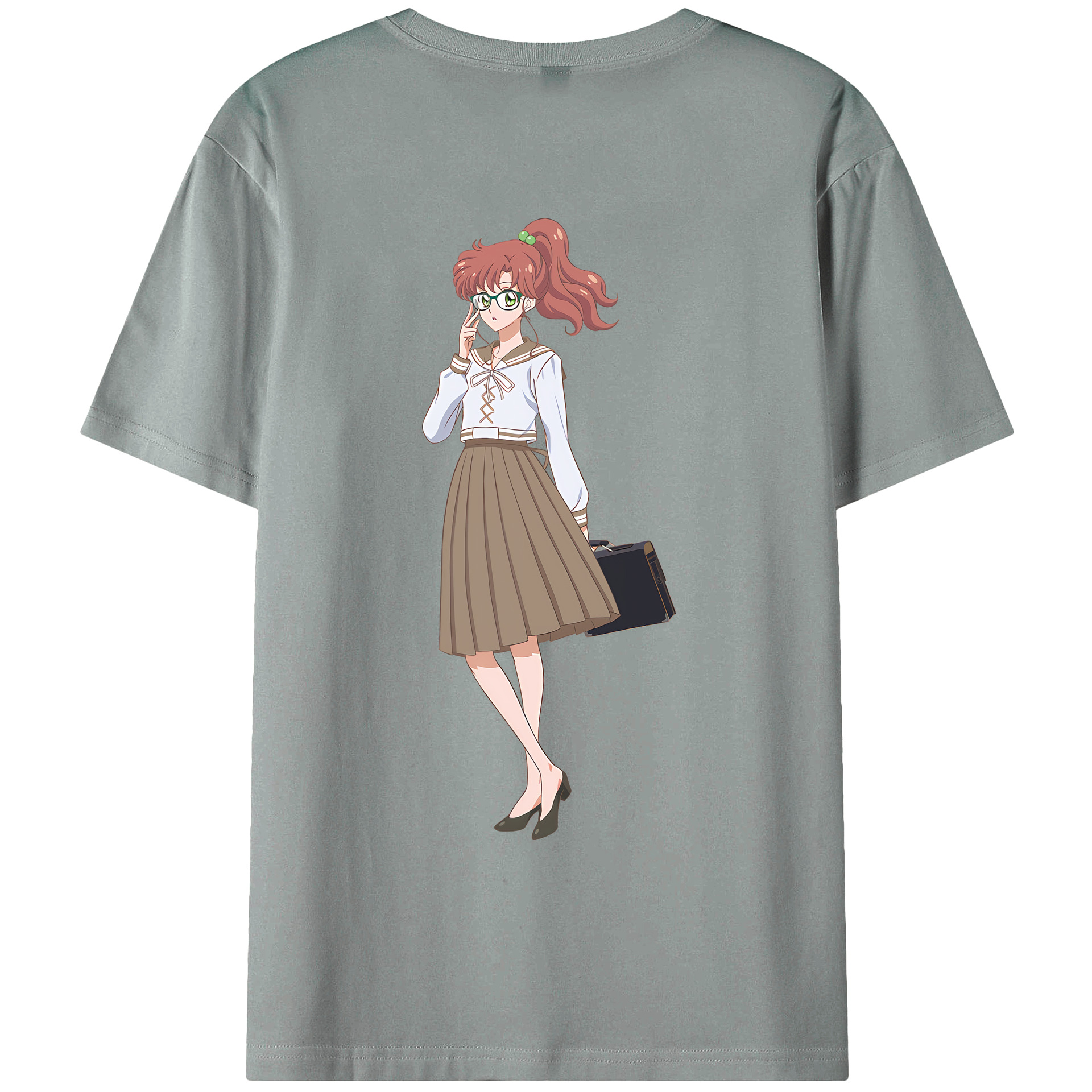 （画像用） 美少女戦士セーラームーン 木野 まこと きの まこと Sailor Moon Kino Makoto （セーラージュピター；Sailor Jupiter） 綿100％ メンズ半袖Tシャツ（バックプリント） 通気性